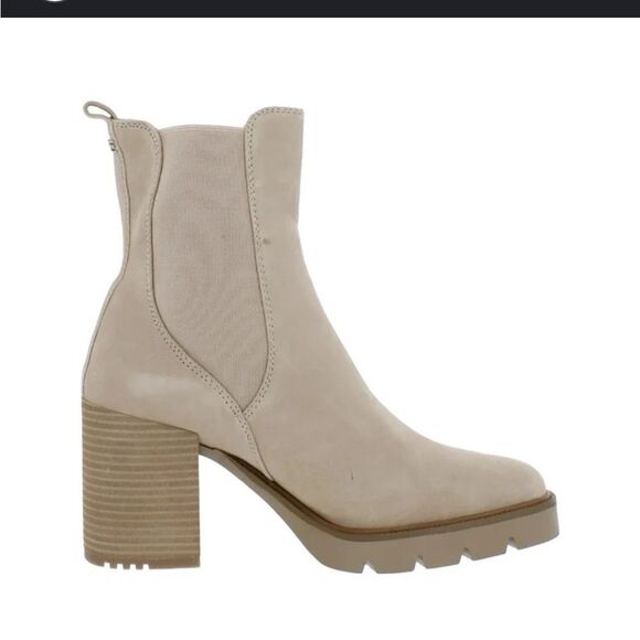 Sam Edelman Rollins Suede Boots With Side Stretch in Sesame Tan Sz 9 NWOB - Picture 2 of 9